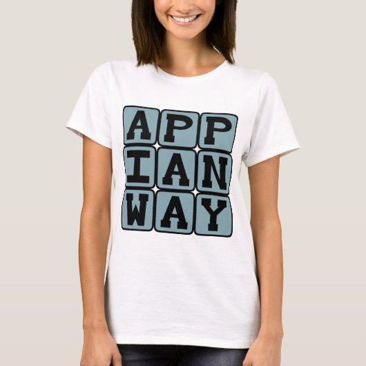 Via Appia, Romeinse Weg T-shirt (Voorkant)