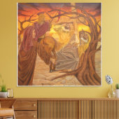 Via Crucis Canvas Afdruk (Insitu (Woonkamer))