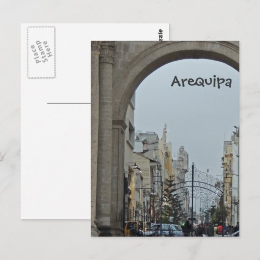 Via de Arches - Plaza de Armas-Arequpa, Peru Briefkaart (Voorkant / Achterkant)