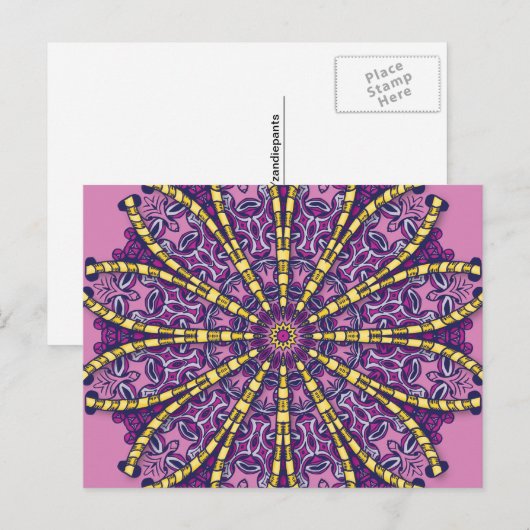Via de Hole - Mandala - Briefkaart (Voorkant / Achterkant)