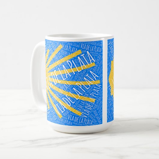 Via de la Plata Scallop shell Large Coffee Mok (Voorkant links)