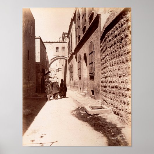 Via Dolorosa Street in Jeruzalem Poster (Voorkant)