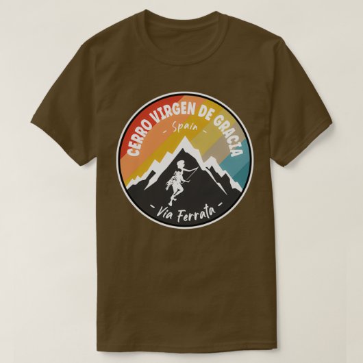 Via Ferrata Cerro Virgen de Gracia Spanje T-shirt (Design voorkant)