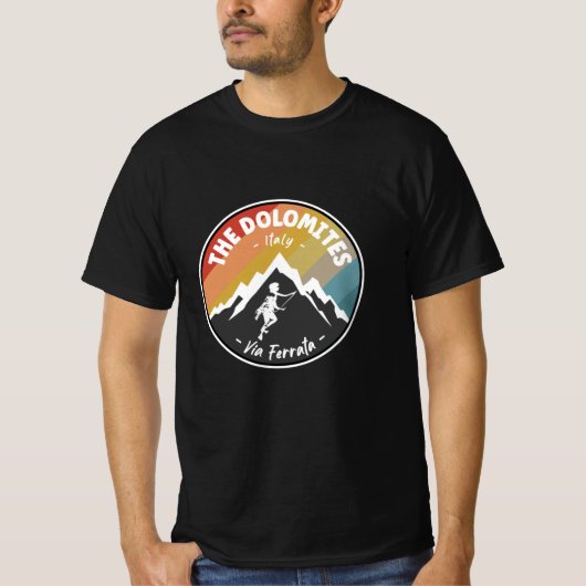 Via Ferrata De Dolomites Italië T-shirt (Voorkant)