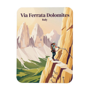 Via Ferrata Dolomieten Italië Magneet
