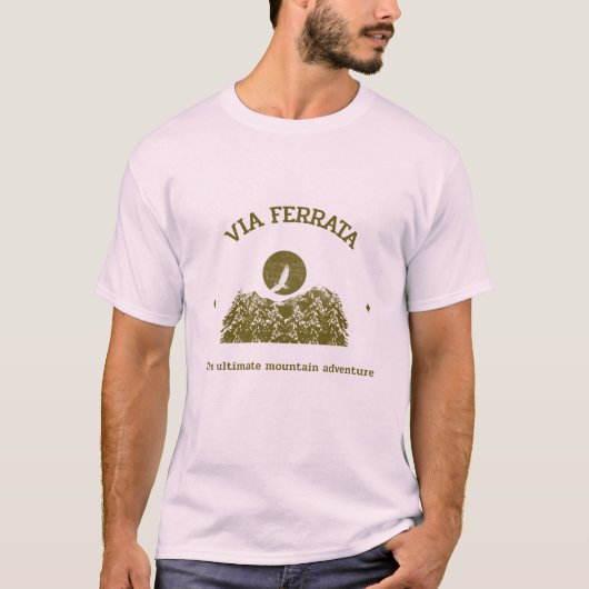 Via Ferrata, het Ultimate Mountain Adventure T-shirt (Voorkant)