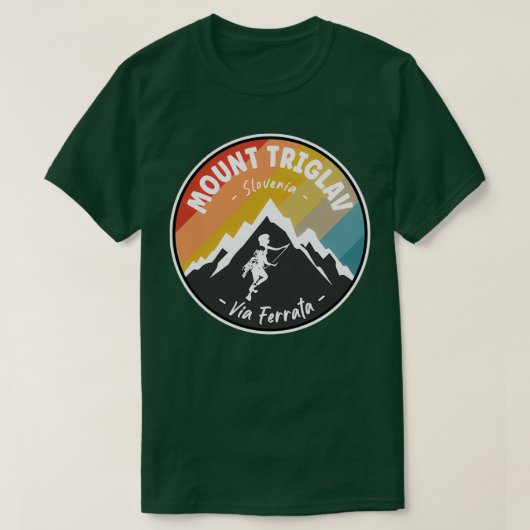 Via Ferrata Mount Triglav Slovenië T-shirt (Design voorkant)