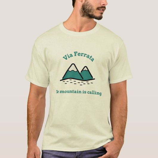 Via Ferrata roept de berg T-shirt (Voorkant)