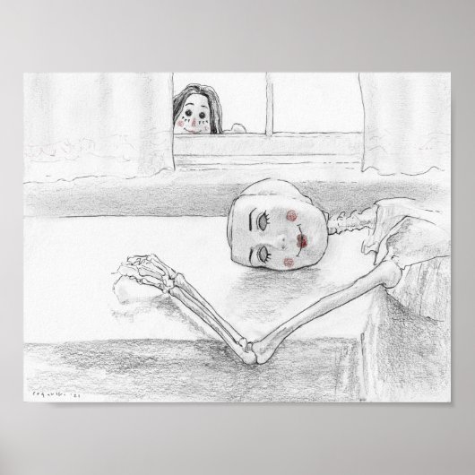 "Via het raam" door het Poster Christiane Cegavske (Voorkant)