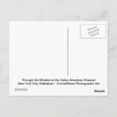 Via het raam in het Italiaans-Amerikaanse Museum Briefkaart (Achterkant)