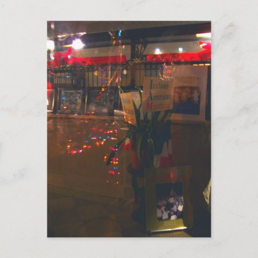 Via het raam in het Italiaans-Amerikaanse Museum Briefkaart (Voorkant)