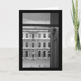 Via het raam Le Louvre Paris Greeting Kaart