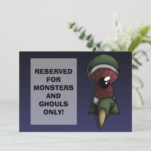 Via het toetsenbord, uitnodiging (Staand voorkant)