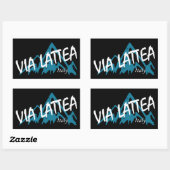 Via Lattea bergen Rechthoekige Sticker (Vel)