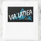 Via Lattea bergen Rechthoekige Sticker (Tas)