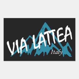 Via Lattea bergen Rechthoekige Sticker