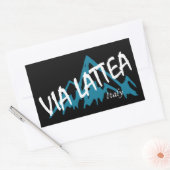 Via Lattea bergen Rechthoekige Sticker (Envelop)