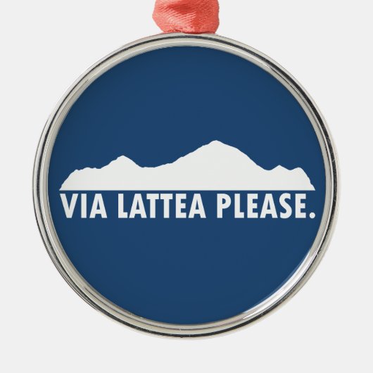 Via Lattea Please Metalen Ornament (Voorkant)