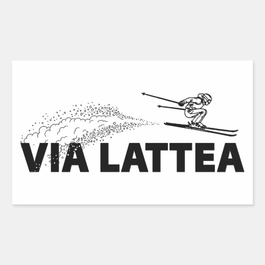 Via Lattea Schansspringer Rechthoekige Sticker (Voorkant)