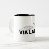 Via Lattea Schansspringer Tweekleurige Koffiemok (Voorkant links)