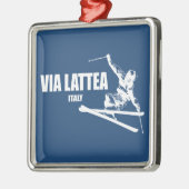 Via Lattea Skiloper Metalen Ornament (Links)