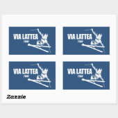 Via Lattea Skiloper Rechthoekige Sticker (Vel)