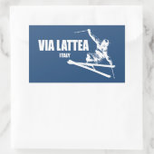 Via Lattea Skiloper Rechthoekige Sticker (Tas)