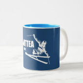 Via Lattea Skiloper Tweekleurige Koffiemok (Voorkant rechts)