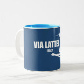 Via Lattea Skiloper Tweekleurige Koffiemok (Voorkant links)