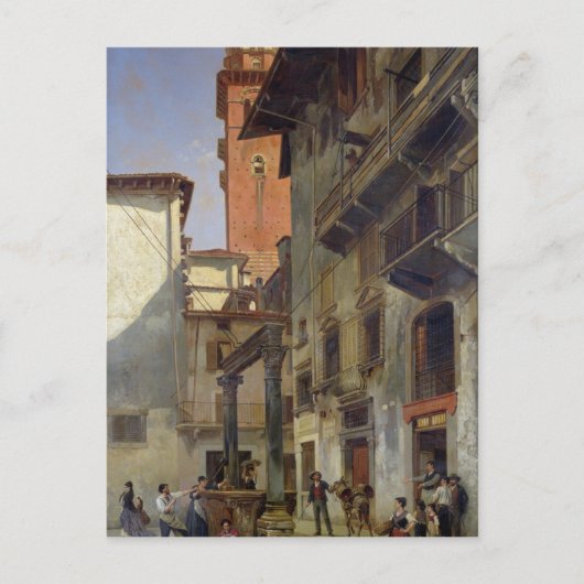 Via Mazzanti, Verona, 1880 Briefkaart (Voorkant)
