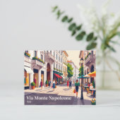 Via Monte Napoleone Italië Briefkaart (Staand voorkant)