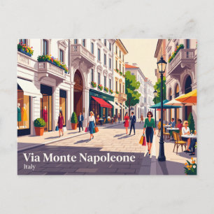 Via Monte Napoleone Italië Briefkaart