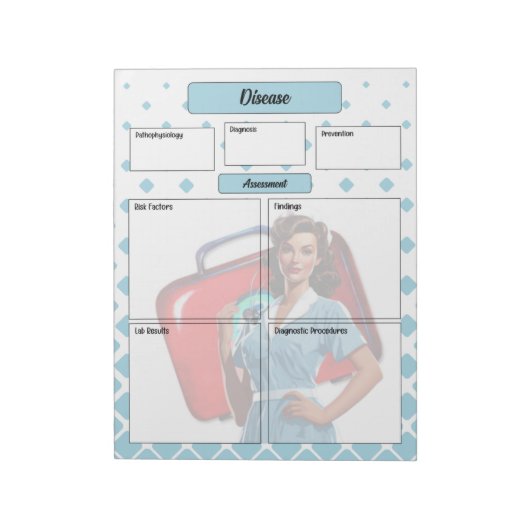 Via Verpleegschool _ Ziekte Temp 1 Notitieblok (Linkerzijde)