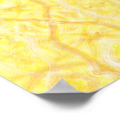 Viaduct Abstract Light Yellow Watercolor Art Poster (Hoek)