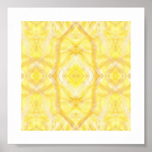 Viaduct Abstract Light Yellow Watercolor Art Poster (Voorkant)