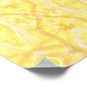 Viaduct Licht Geel Abstract Waterverf Kunst Poster (Hoek)