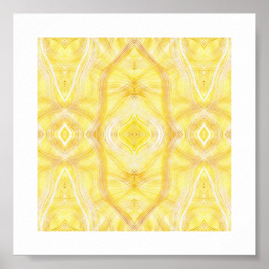 Viaduct Licht Geel Abstract Waterverf Kunst Poster (Voorkant)