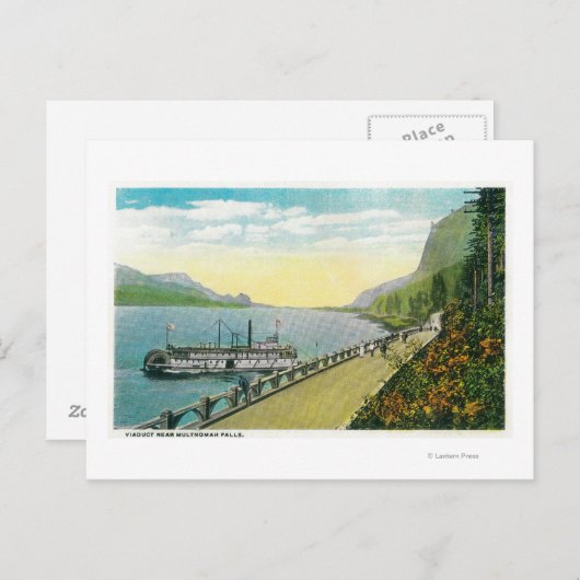 Viaduct Near Multnomah Herfsten, Columbia River Briefkaart (Voorkant / Achterkant)