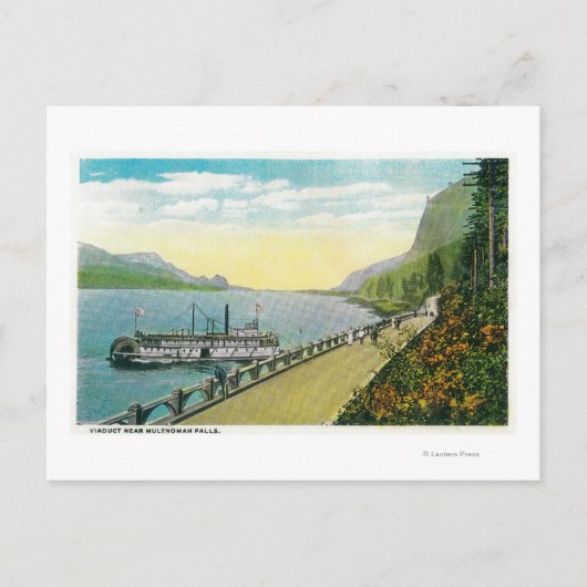 Viaduct Near Multnomah Herfsten, Columbia River Briefkaart (Voorkant)