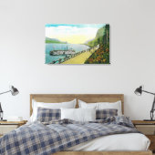 Viaduct Near Multnomah Herfsten, Columbia River Canvas Afdruk (Insitu (Slaapkamer))