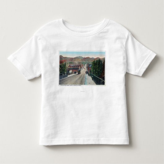 Viaduct Uitzicht van Center Street Pocatello, ID Kinder Shirts (Voorkant)