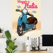 Viaggio a Italia reisposter Poster (Thuiskantoor)