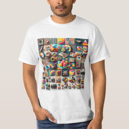 Viaje Retro: Imágenes 3D T-shirt (Voorkant)