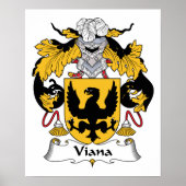 Viana Family Crest Poster (Voorkant)