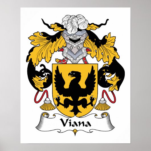 Viana Family Crest Poster (Voorkant)