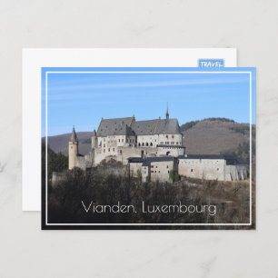 Vianden Castle Winter Uitzicht, Luxemburg Briefkaart