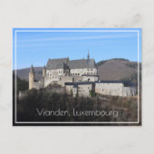 Vianden Castle Winter Uitzicht, Luxemburg Briefkaart (Voorkant)