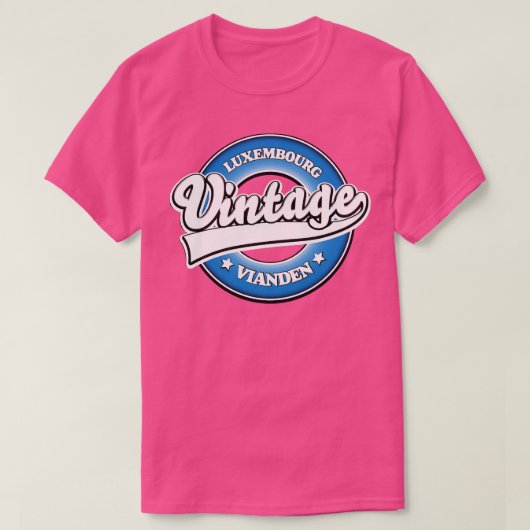 Vianden luxembourg retro t-shirt (Design voorkant)