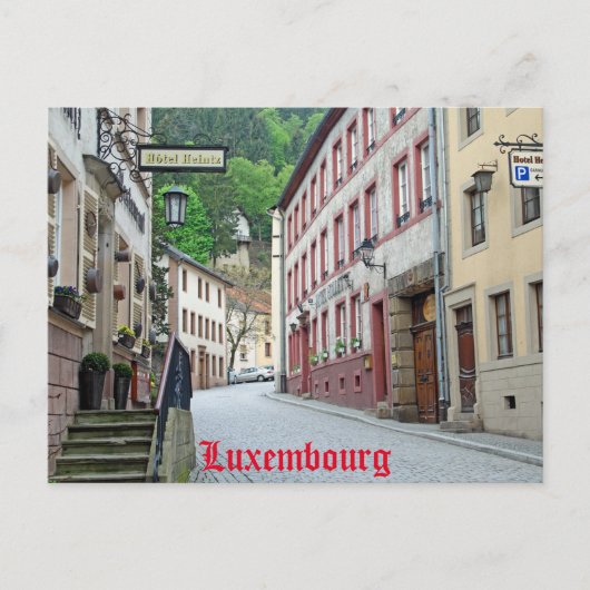 Vianden, Luxemburgse straatscène Briefkaart (Voorkant)
