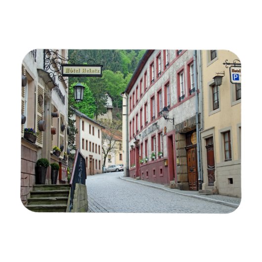 Vianden, Luxemburgse straatscène Magneet (Horizontaal)